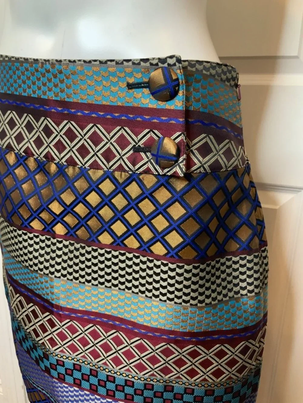 Maeve Anthropologie Multicolor Geometric Mini Skirt, Size 4